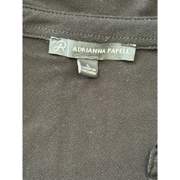 ADRIANNA PAPELL Blouse/Top, button up; long sleeve, stretchy Black, size L - Picture 8 of 9